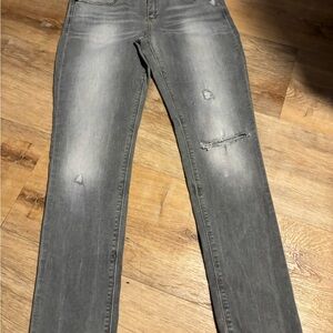 Distressed Gray Skinny Jeans